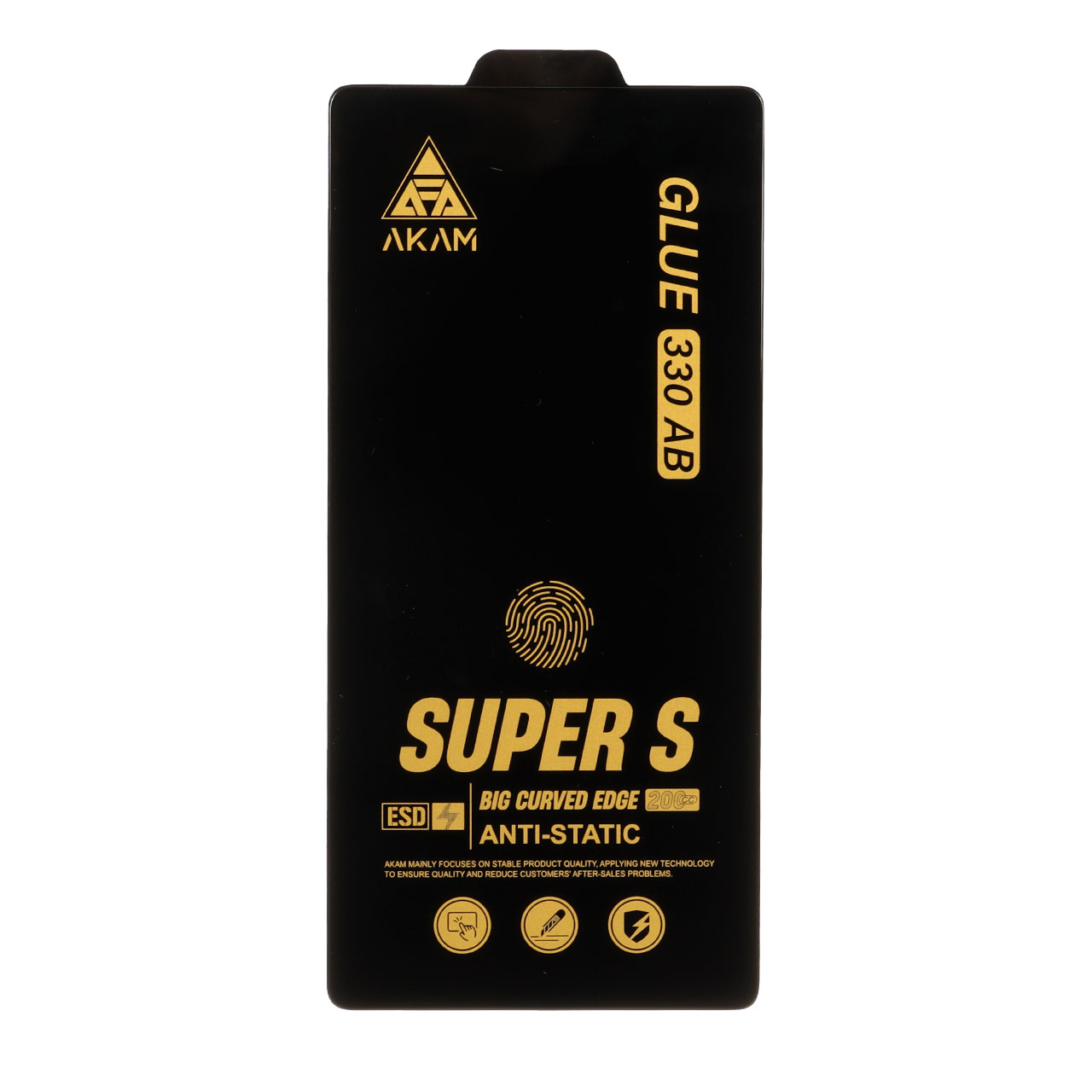 محافظ صفحه نمایش شیشه ای Full Cover Super S AKAM با چسب 330 مدل Samsung Galaxy S25 Ultra